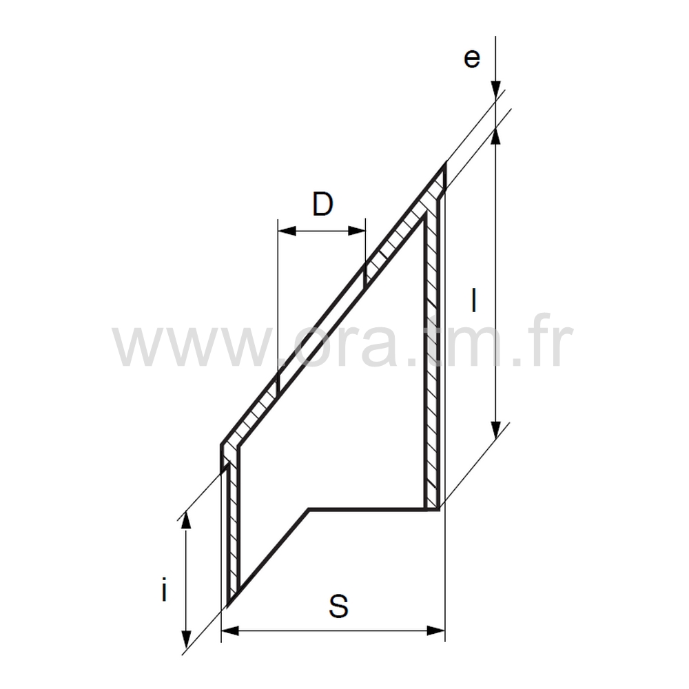 CTBY - EMBOUT INCLINE A INSERER - TUBE CYLINDRIQUE